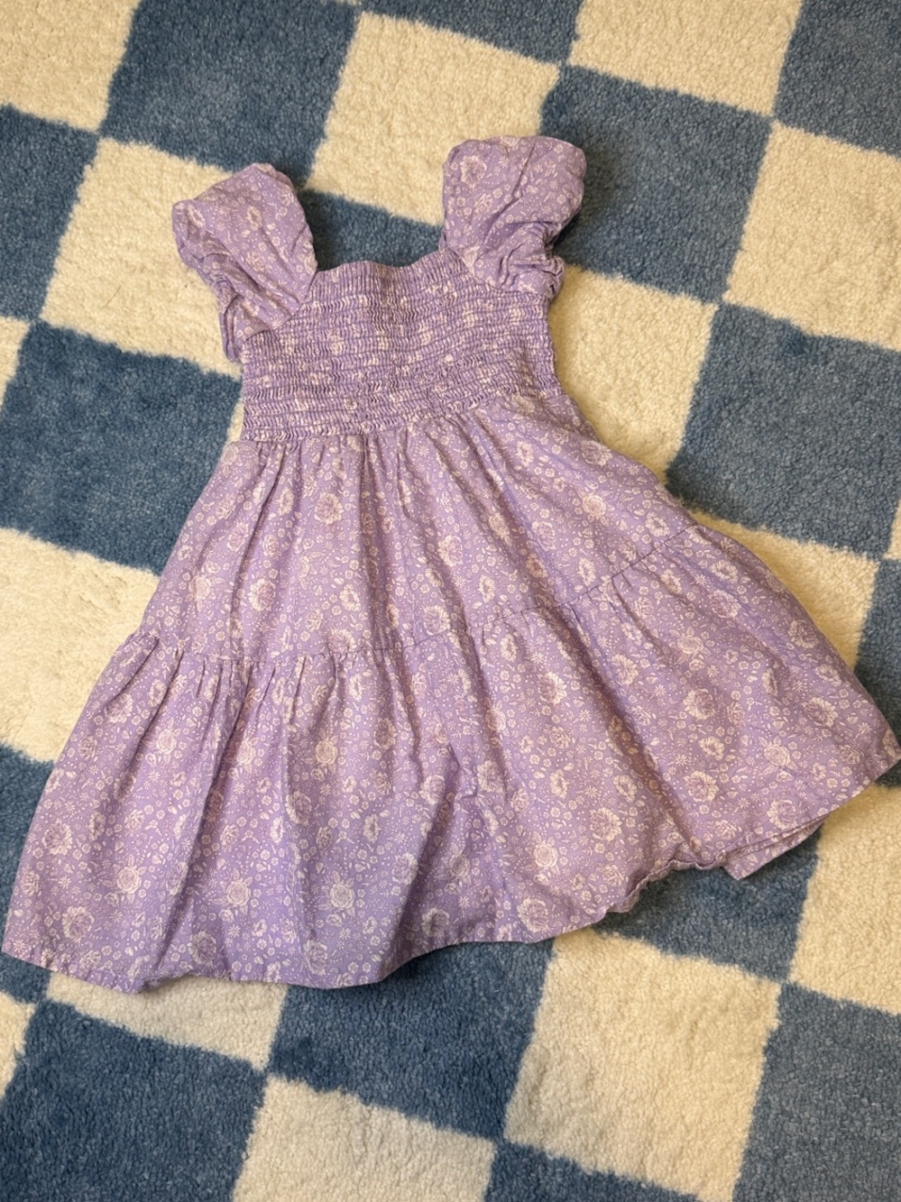 Lilac Floral Smocked Sundress for Baby